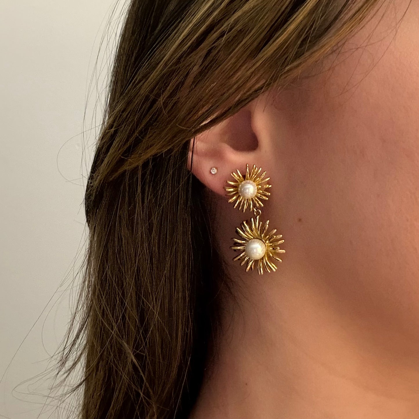 Pearl Flower Earrings