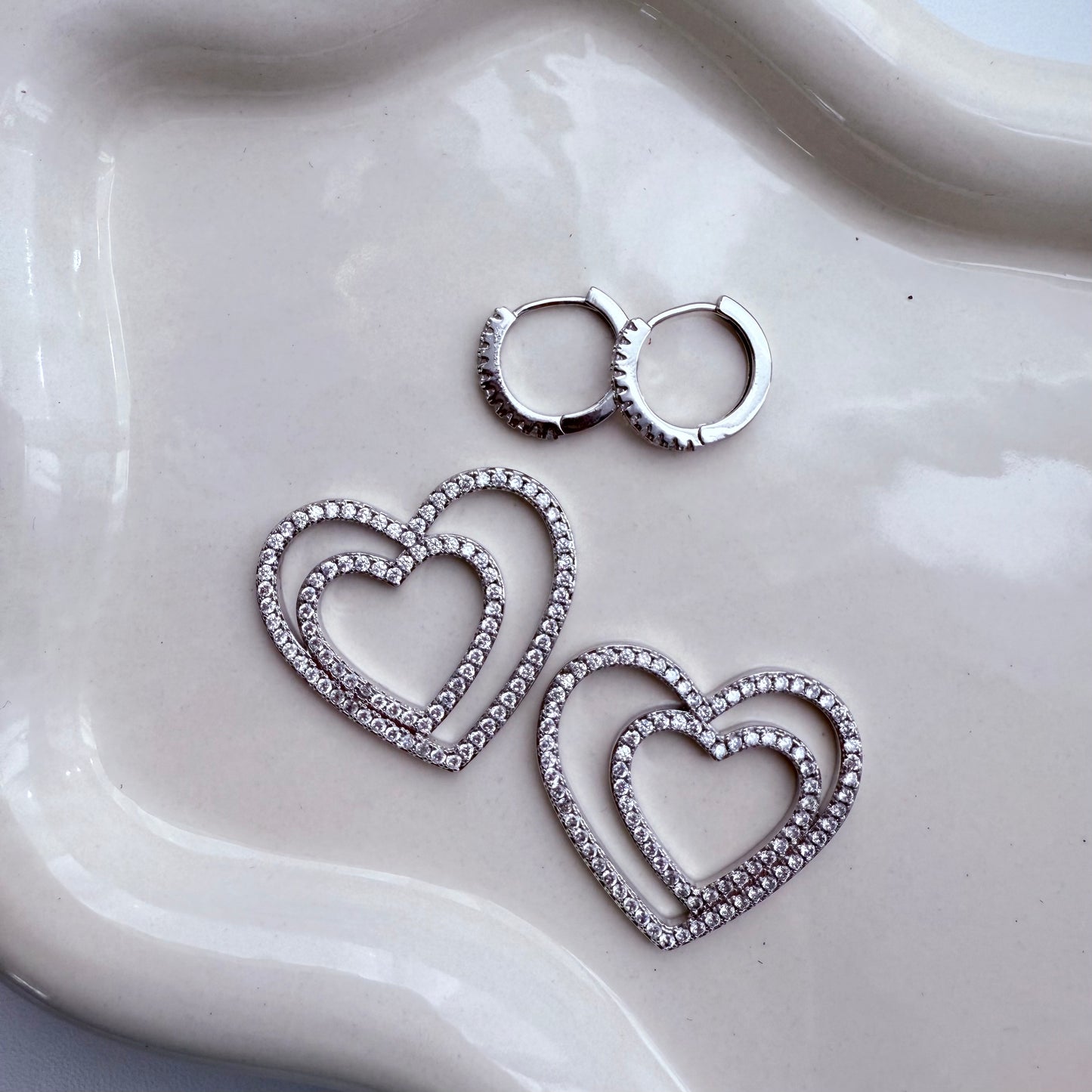 Double Hearts Earrings