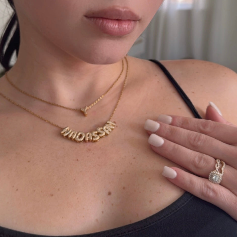 Mini Bubble Letter Necklace