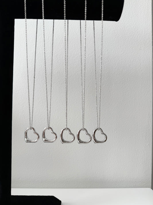 Tif Silver Heart Necklace
