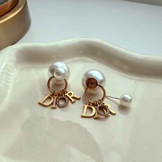 D Pearl Earrings