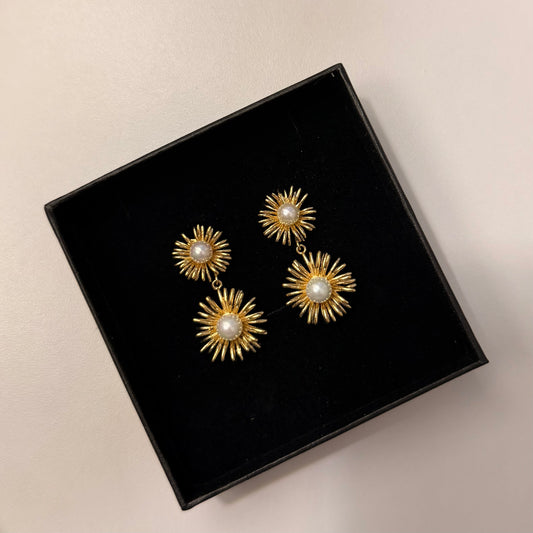Pearl Flower Earrings