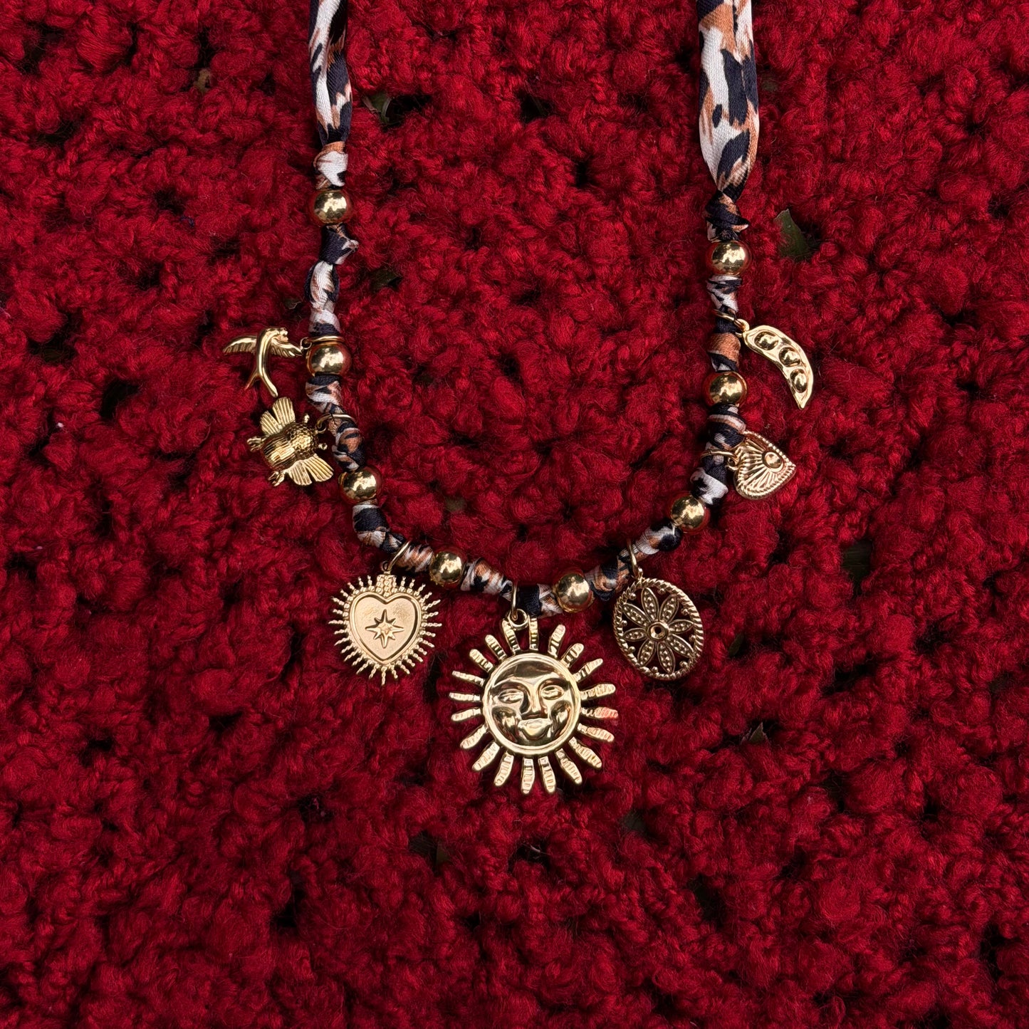 Leopard Sun Necklace