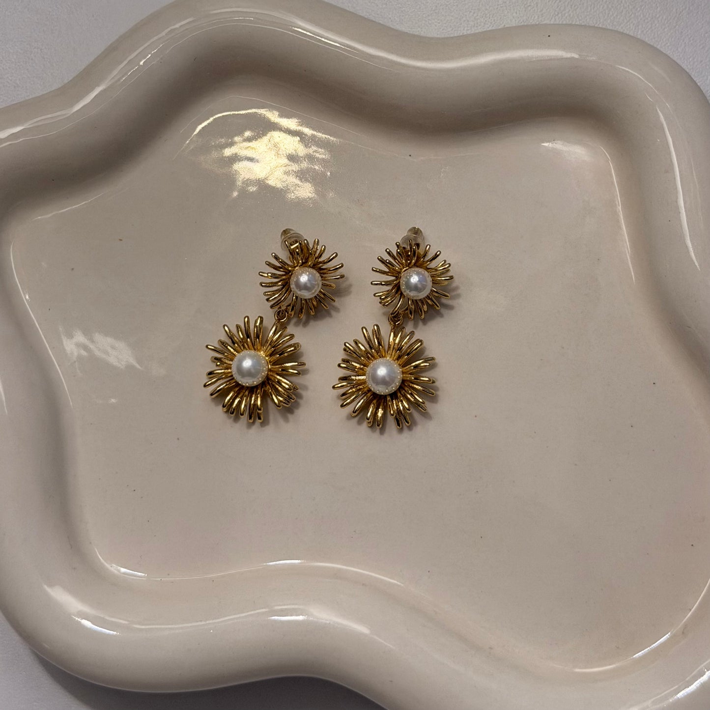Pearl Flower Earrings