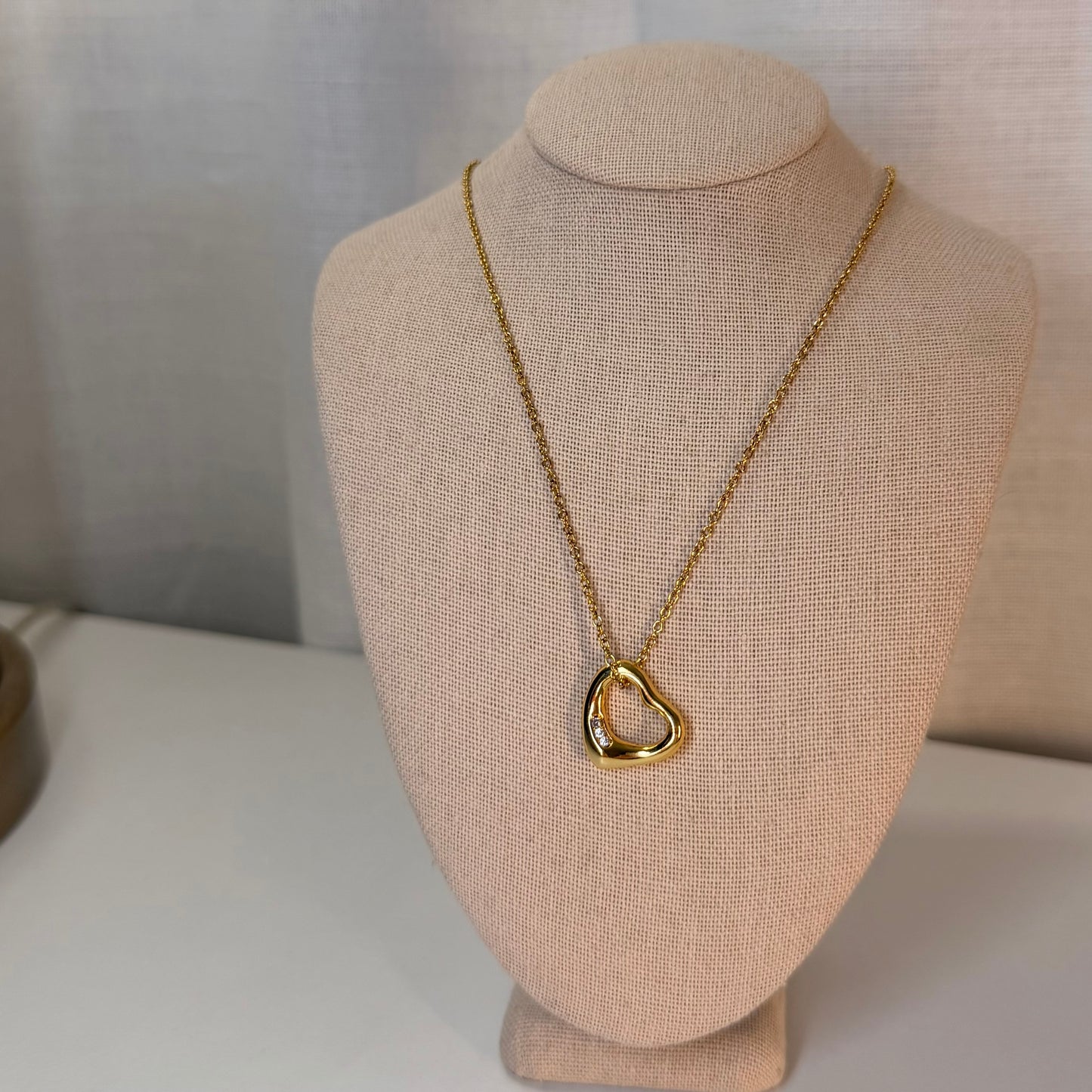 Tif Gold Heart Necklace