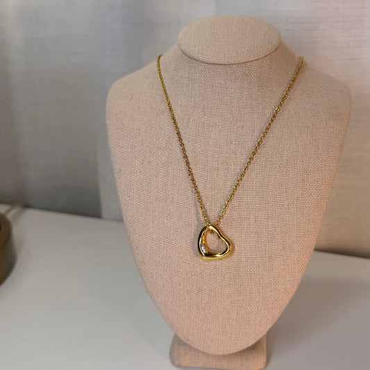 Tif Gold Heart Necklace