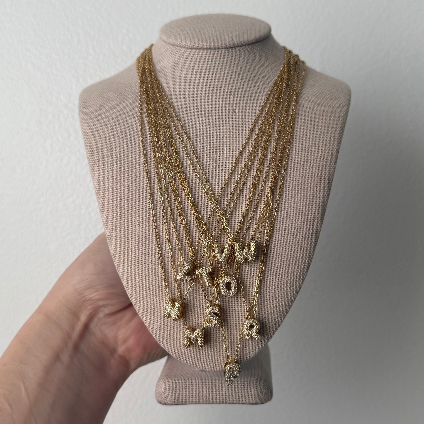 Mini Bubble Letter Necklace