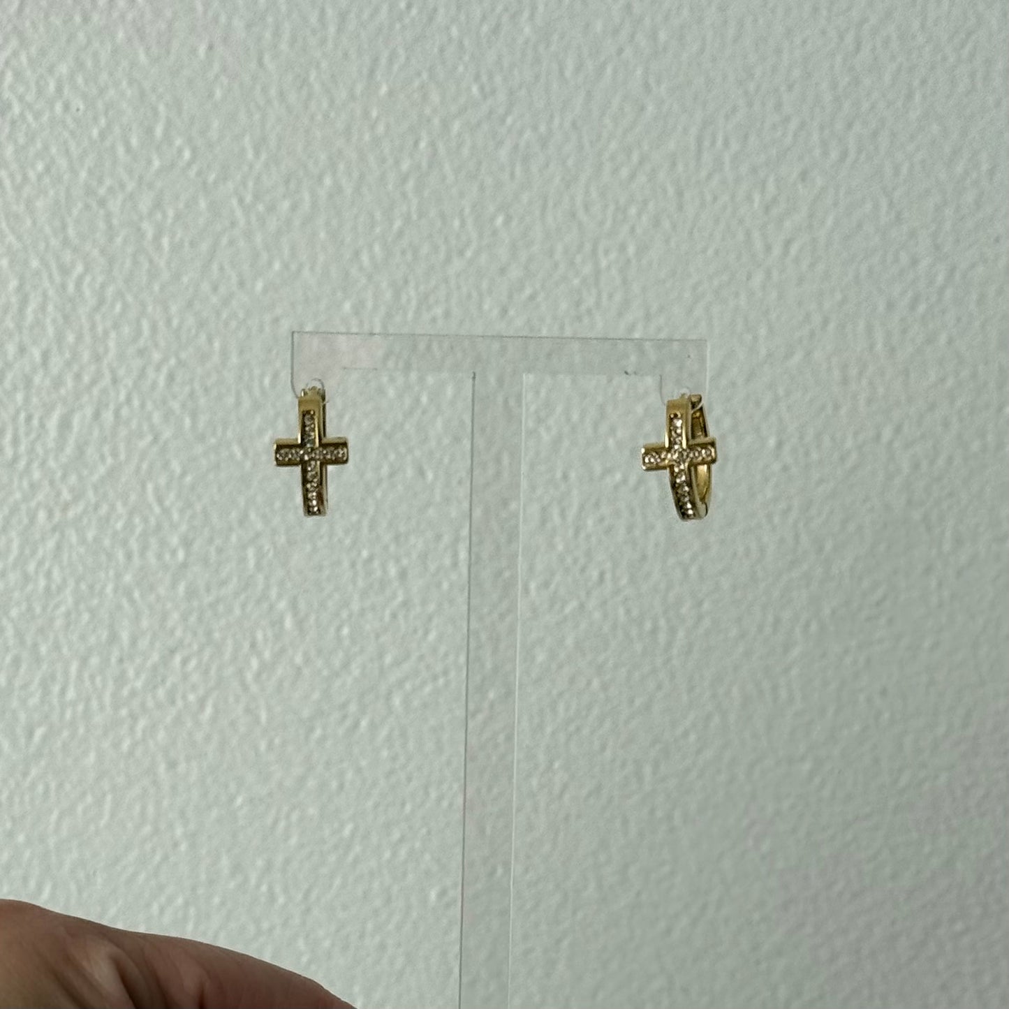 Cross Mini Hoops