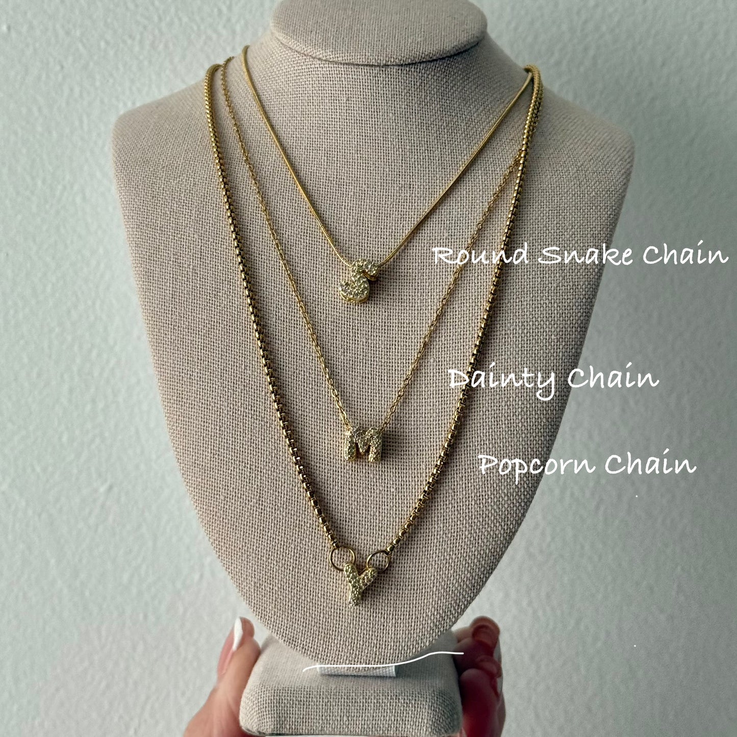 Mini Bubble Letter Necklace