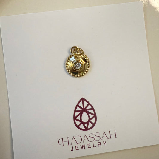 Clear Zircon Charm